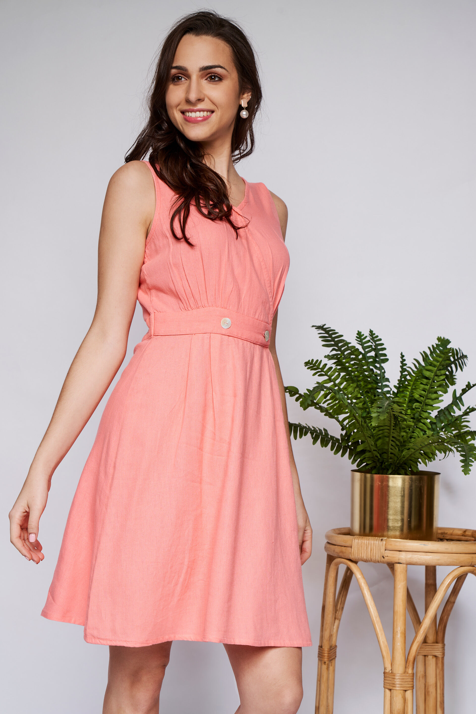 Cocktail dress peach color sales
